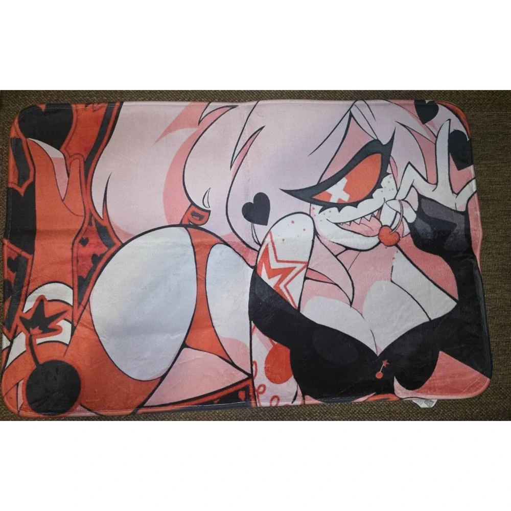 Cherri Bomb FLOOR Mat Desk Rug Matches Hazbin Hotel Valentine's 2023 Playmat